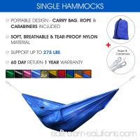 Yes4All Single Lightweight Camping Hammock with Carry Bag (Purple)   566638326